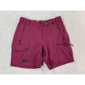 Forclaz Technical Cargo Mont Blanc Hiking Shorts (Women's Small) Maroon - 6"